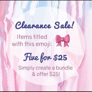 Clearance...bundle 5 items marked with 🎀 for $25